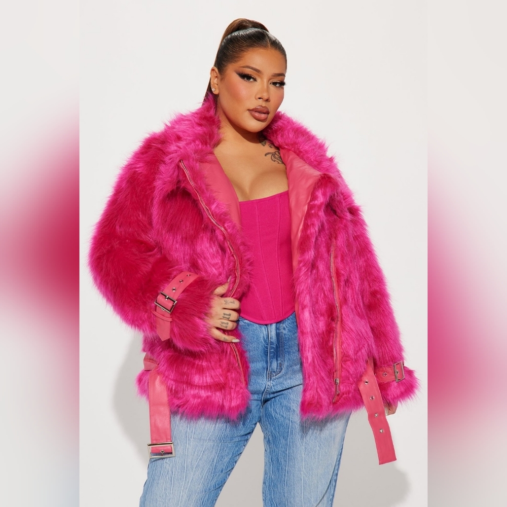 Pink Fur Coat